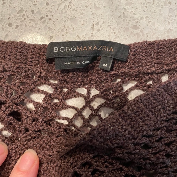 BCBG crochet scarf hem dress - Picture 6 of 6